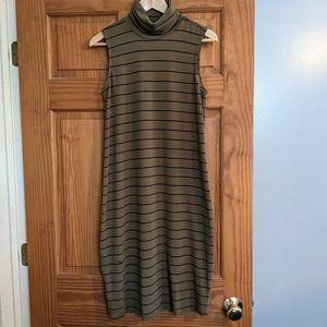 Olive Turtleneck Dress